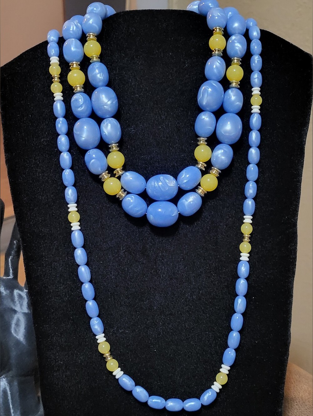 Unworn Vintage 1989 Avon "French Countryside" Pastel Beaded Necklaces